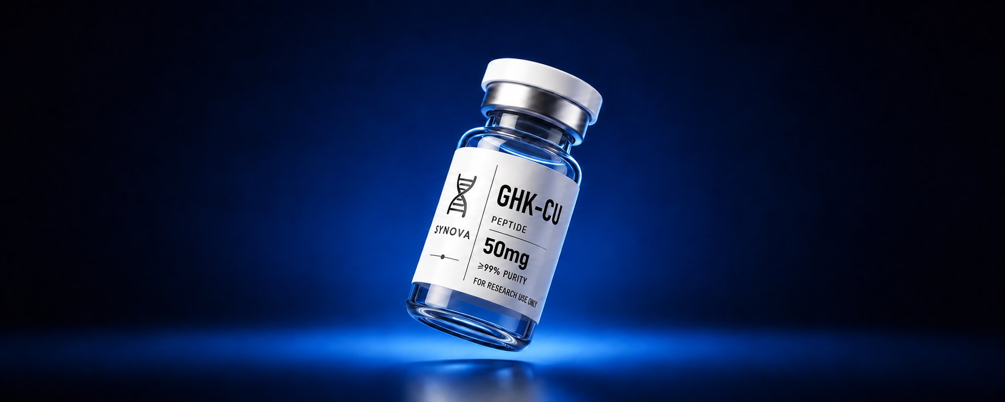 Research grade peptides — glowing DNA sphere